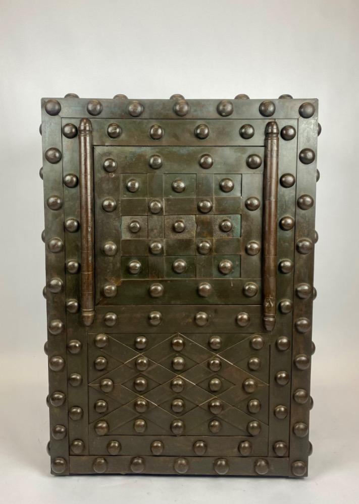 A 19thC. Wrought iron safe by Charf. 