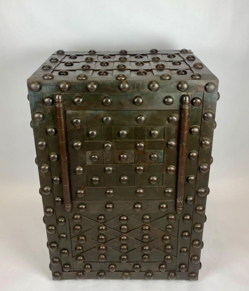 A 19thC. Wrought iron safe by Charf. 