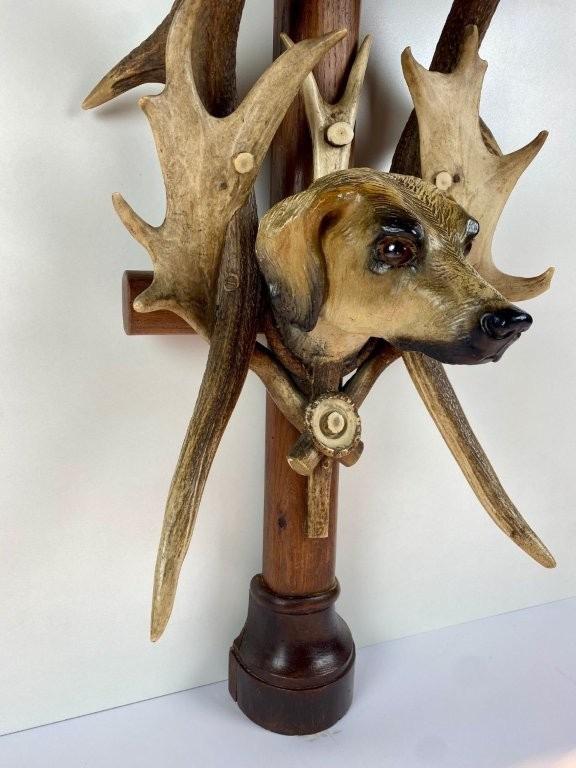 A Black Forest antlers console. 