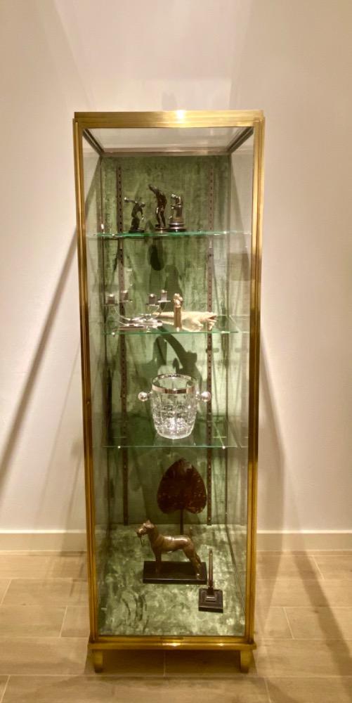 A brass vitrine / display cabinet