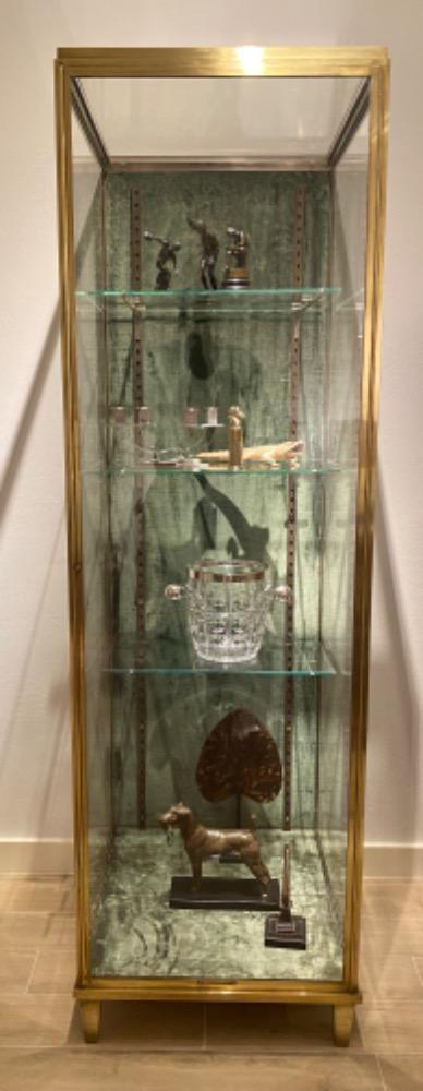 A brass vitrine / display cabinet