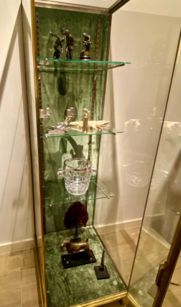 A brass vitrine / display cabinet