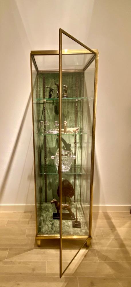 A brass vitrine / display cabinet