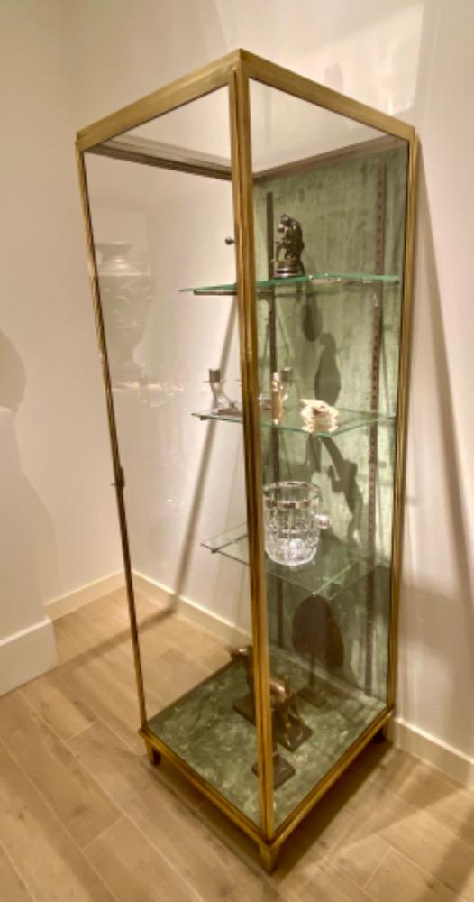 A brass vitrine / display cabinet