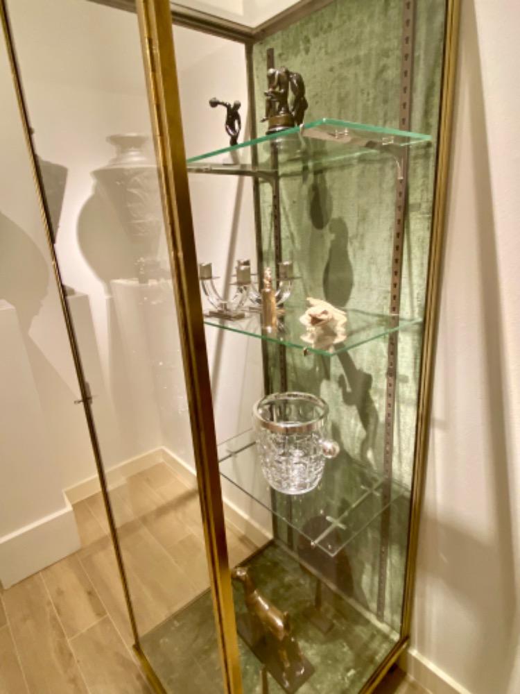 A brass vitrine / display cabinet