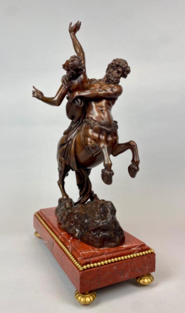 A fine 19thC. Grand Tour bronze of The abduction of Deianira by the centaur Nessus.