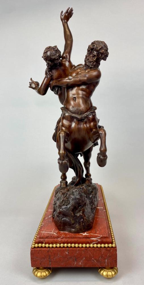 A fine 19thC. Grand Tour bronze of The abduction of Deianira by the centaur Nessus.