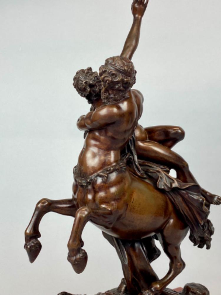 A fine 19thC. Grand Tour bronze of The abduction of Deianira by the centaur Nessus.