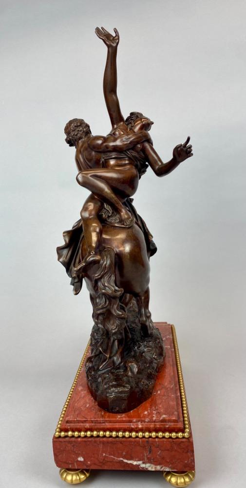 A fine 19thC. Grand Tour bronze of The abduction of Deianira by the centaur Nessus.