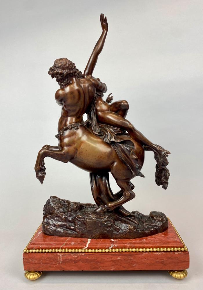 A fine 19thC. Grand Tour bronze of The abduction of Deianira by the centaur Nessus.