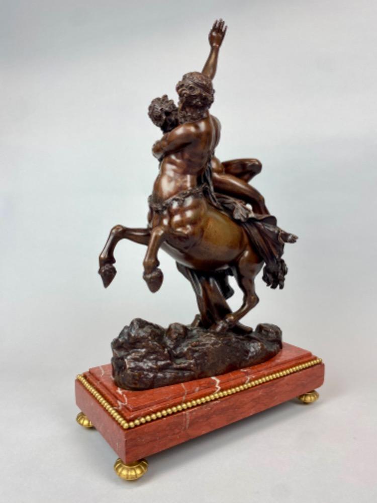 A fine 19thC. Grand Tour bronze of The abduction of Deianira by the centaur Nessus.