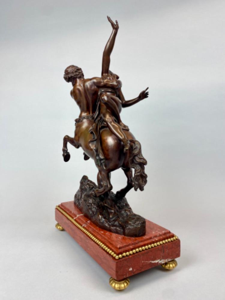 A fine 19thC. Grand Tour bronze of The abduction of Deianira by the centaur Nessus.