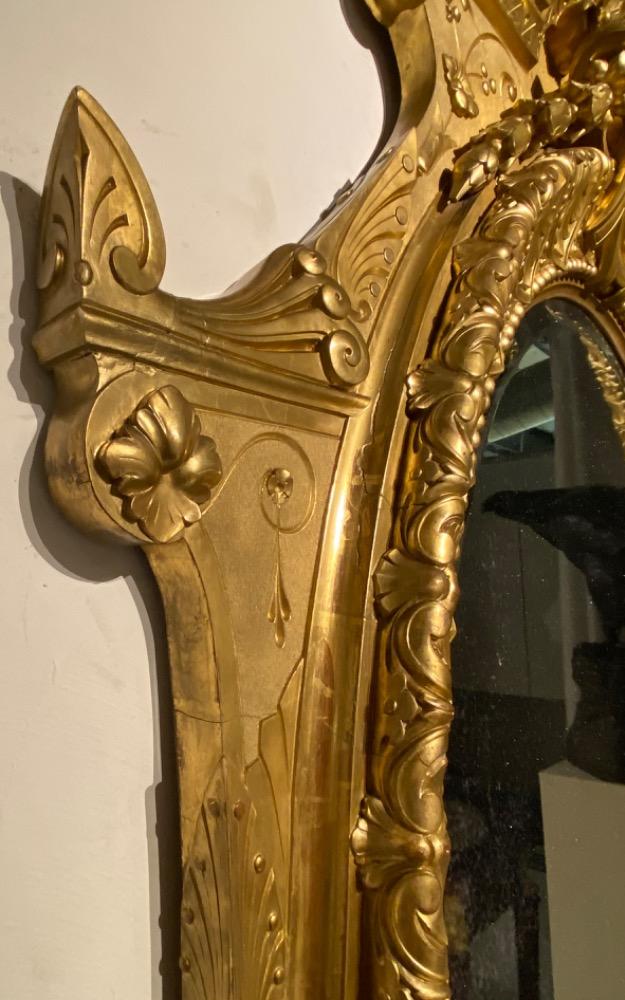 A large Napoleon III mirror. 