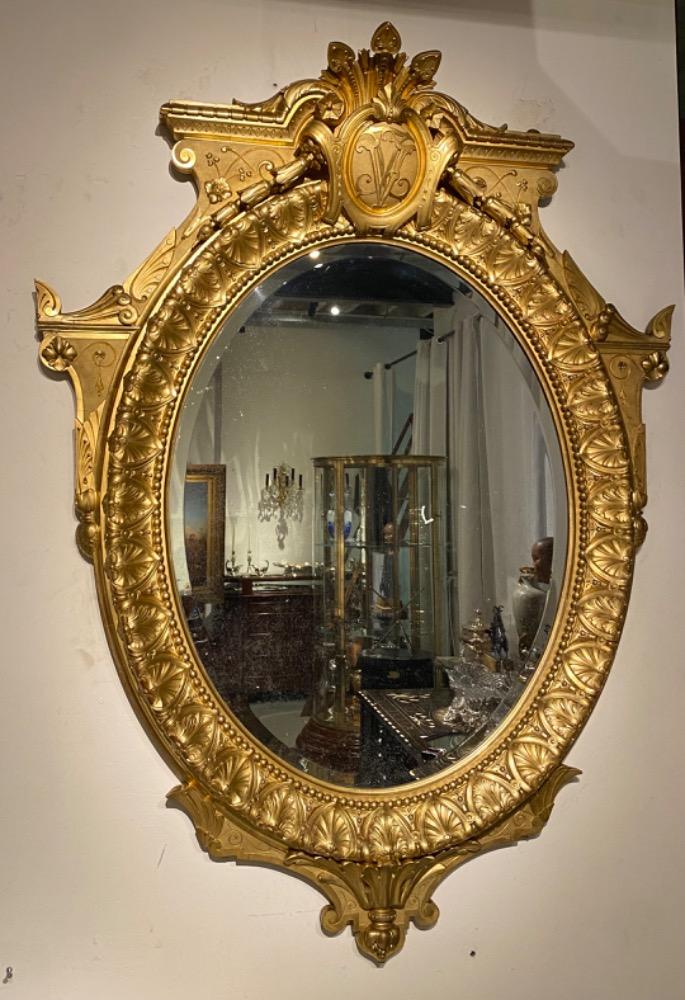 A large Napoleon III mirror. 