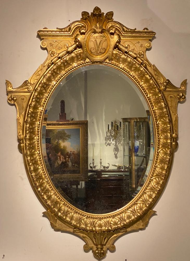 A large Napoleon III mirror. 