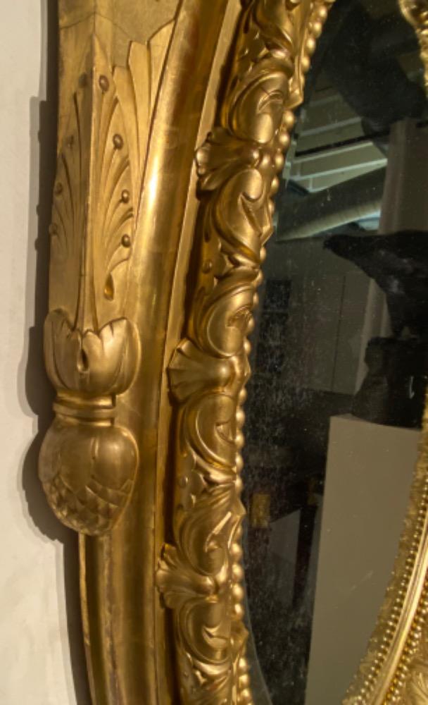 A large Napoleon III mirror. 