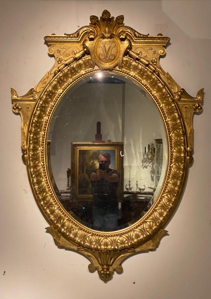 A large Napoleon III mirror. 