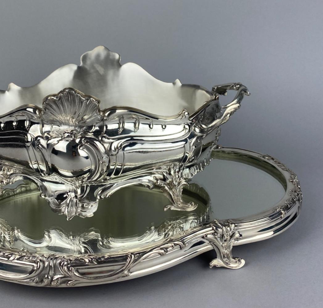 A silver centrepiece / jardinière by Delheid 