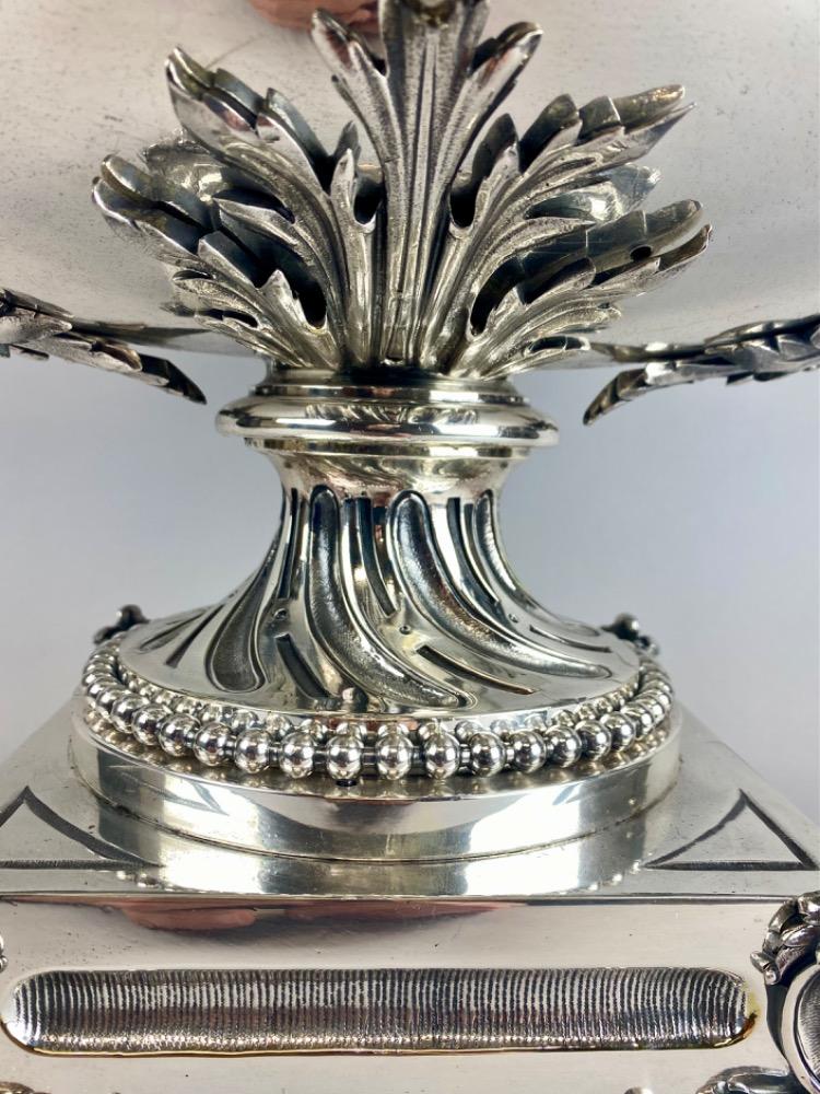 A spectacular 19thC. large silver-plated bronze jardiniere 