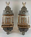 Pair 19th century Ottoman wall shelves. 