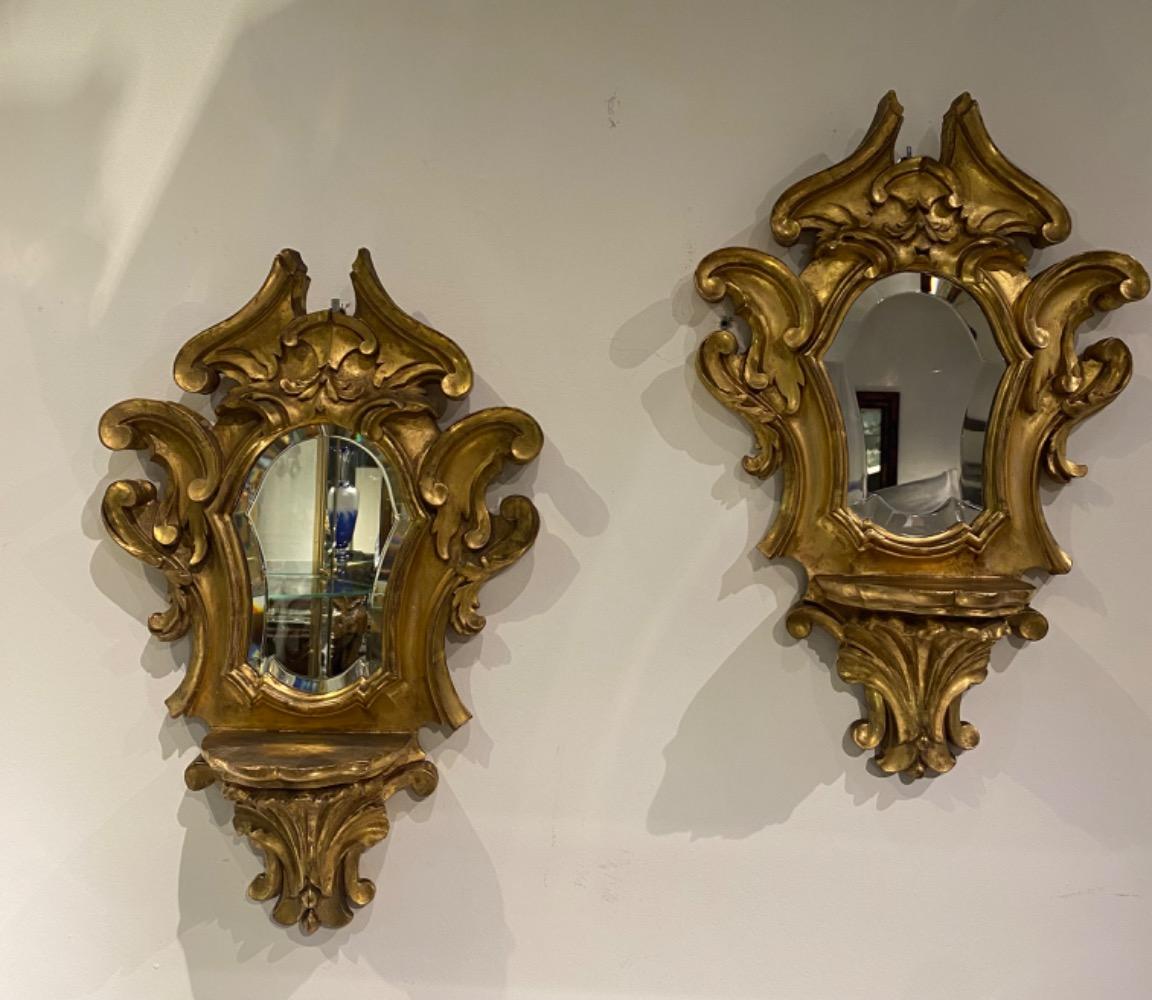 Pair Italian mirrors. 