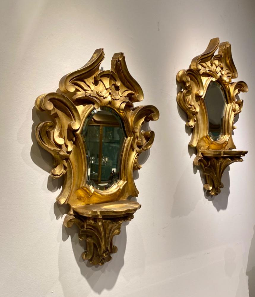 Pair Italian mirrors. 